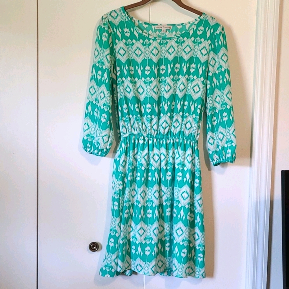 Moa Moa 3/4 sleeve tribal print dress - Picture 2 of 6